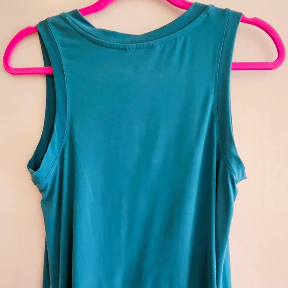 Time and Tru Sleeveless Top with Knot Front, Teal, Sz M (8-10) - Picture 2 of 5